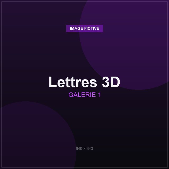 Letras 3D personalizadas