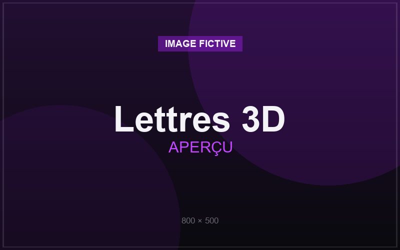 Lettere 3D personalizzate