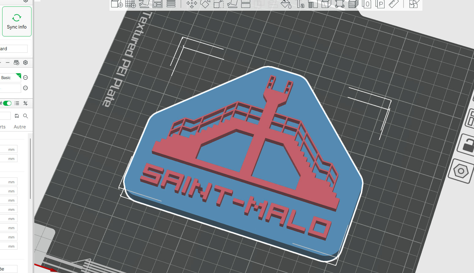 Panneau Saint-Malo imprimé en 3D