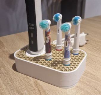 Support imprimé en 3D pour brosse à dent électrique